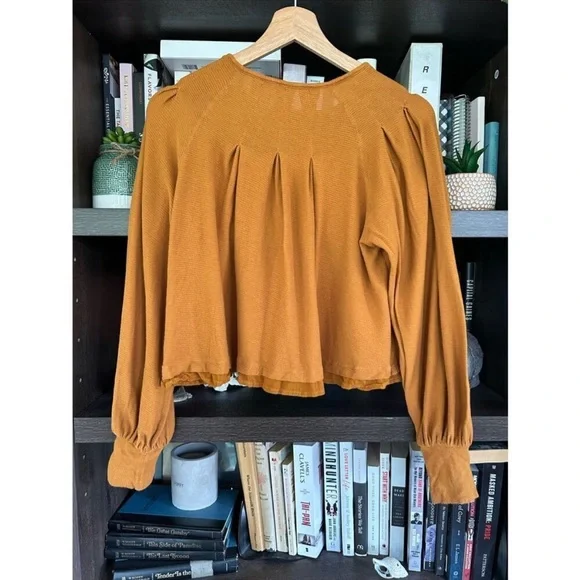 Free People Billie Balloon Top In Brown Size XS - Picture 4 of 4